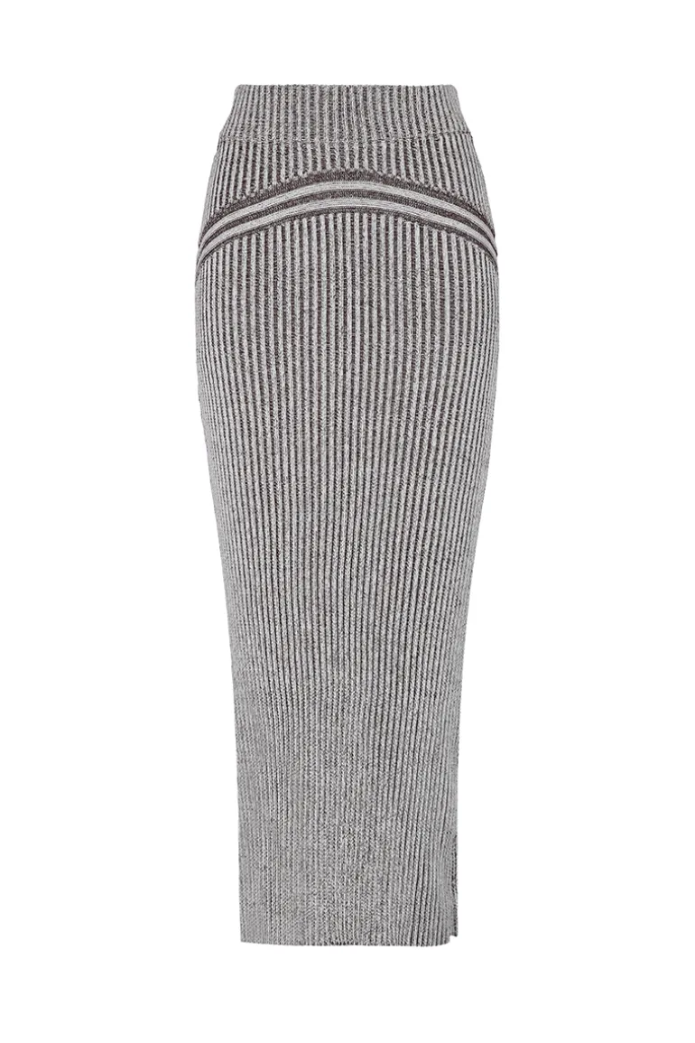 Skirts<CULT MIA CORRIENTE IVORY BROWN SKIRT Grey