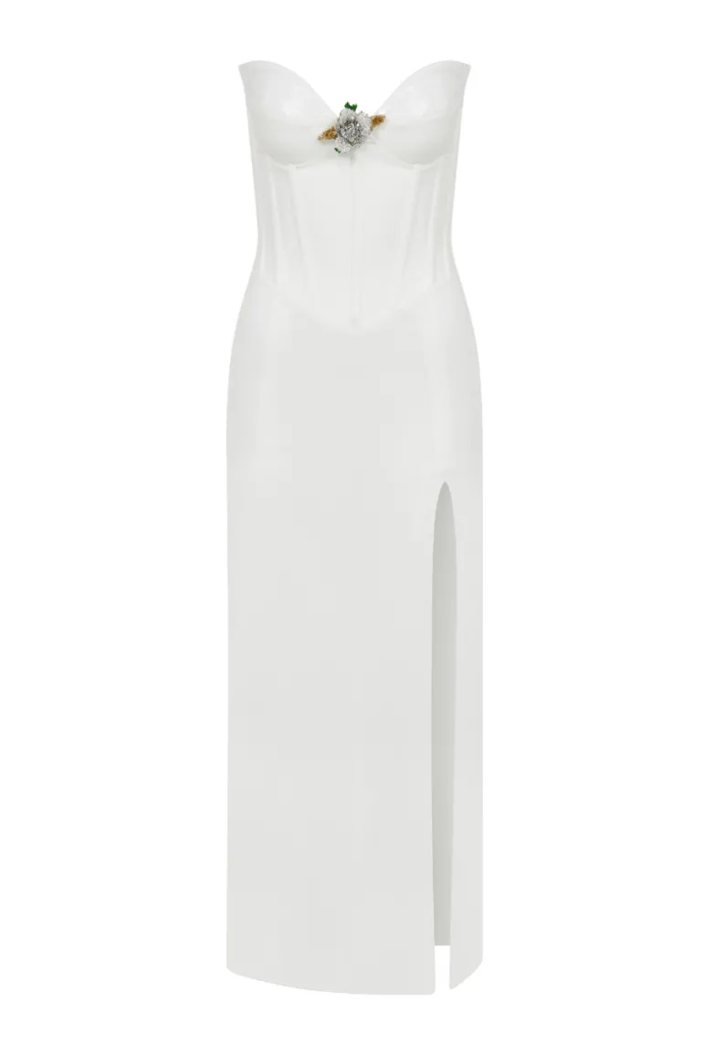 Dresses | Midi Dresses<CULT MIA CORSET NIGHT GOWN IN White