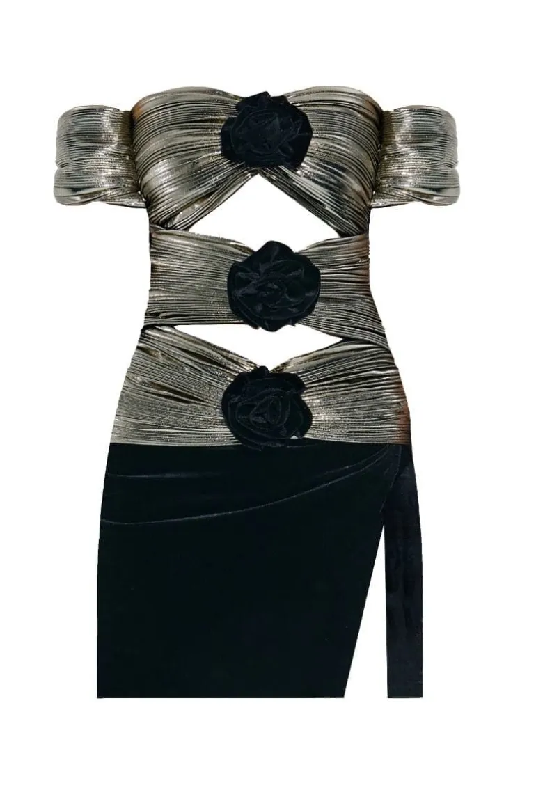 Dresses | Mini Dresses<CULT MIA CORTE DEI PAPI CUT-OUT MINI DRESS Gold/Black
