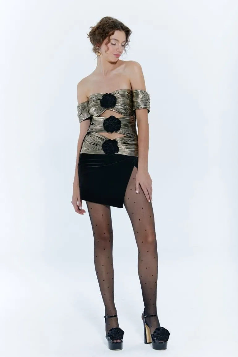 Dresses | Mini Dresses<CULT MIA CORTE DEI PAPI CUT-OUT MINI DRESS Gold/Black
