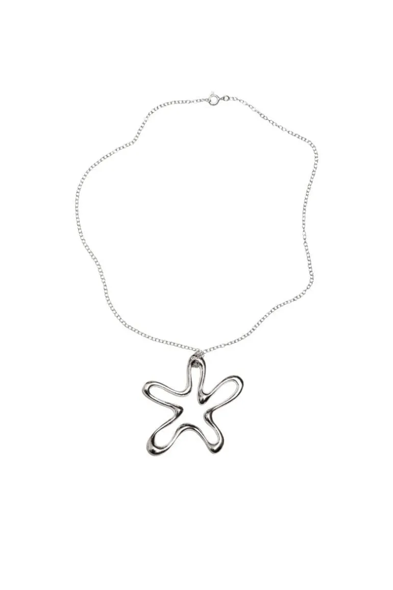 Necklaces<CULT MIA COSMIC FLOWER N°3 NECKLACE Silver
