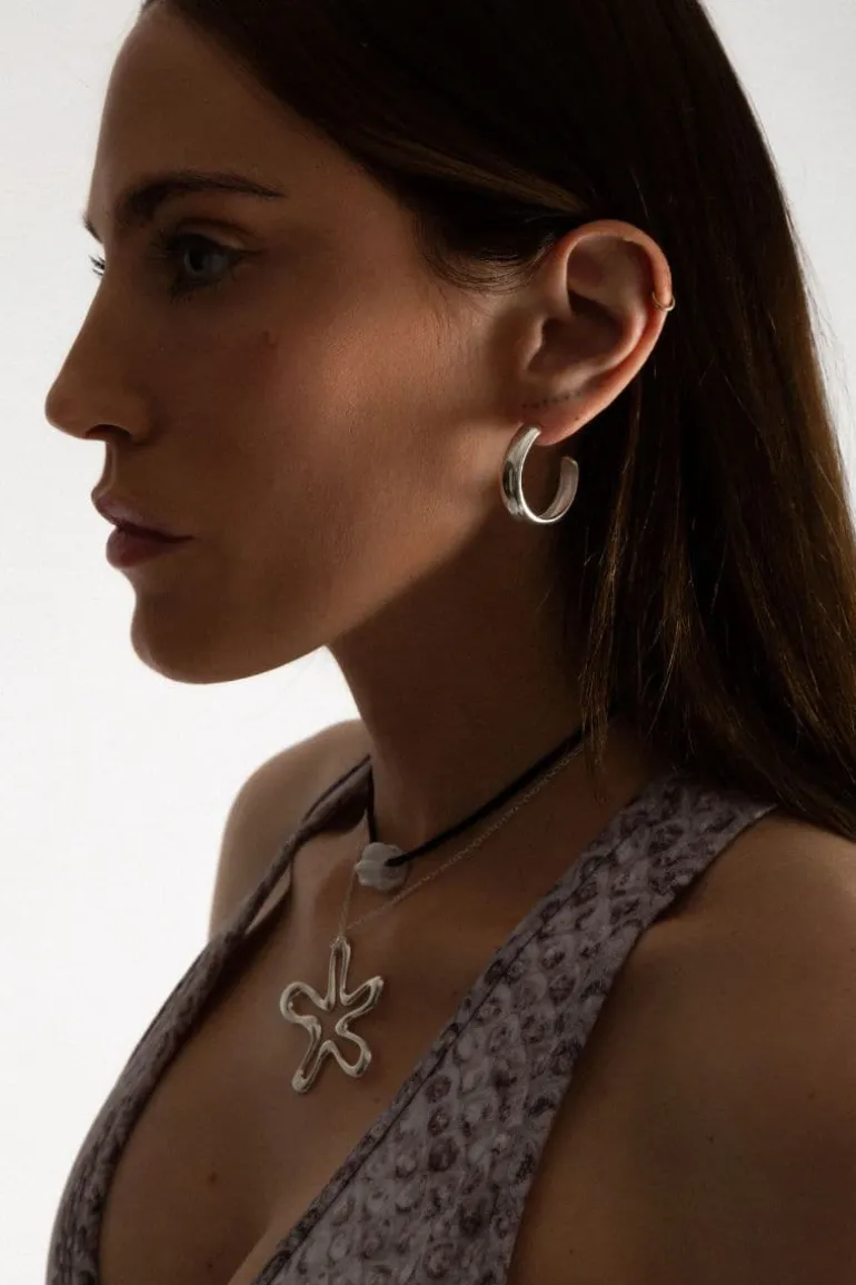 Necklaces<CULT MIA COSMIC FLOWER N°3 NECKLACE Silver