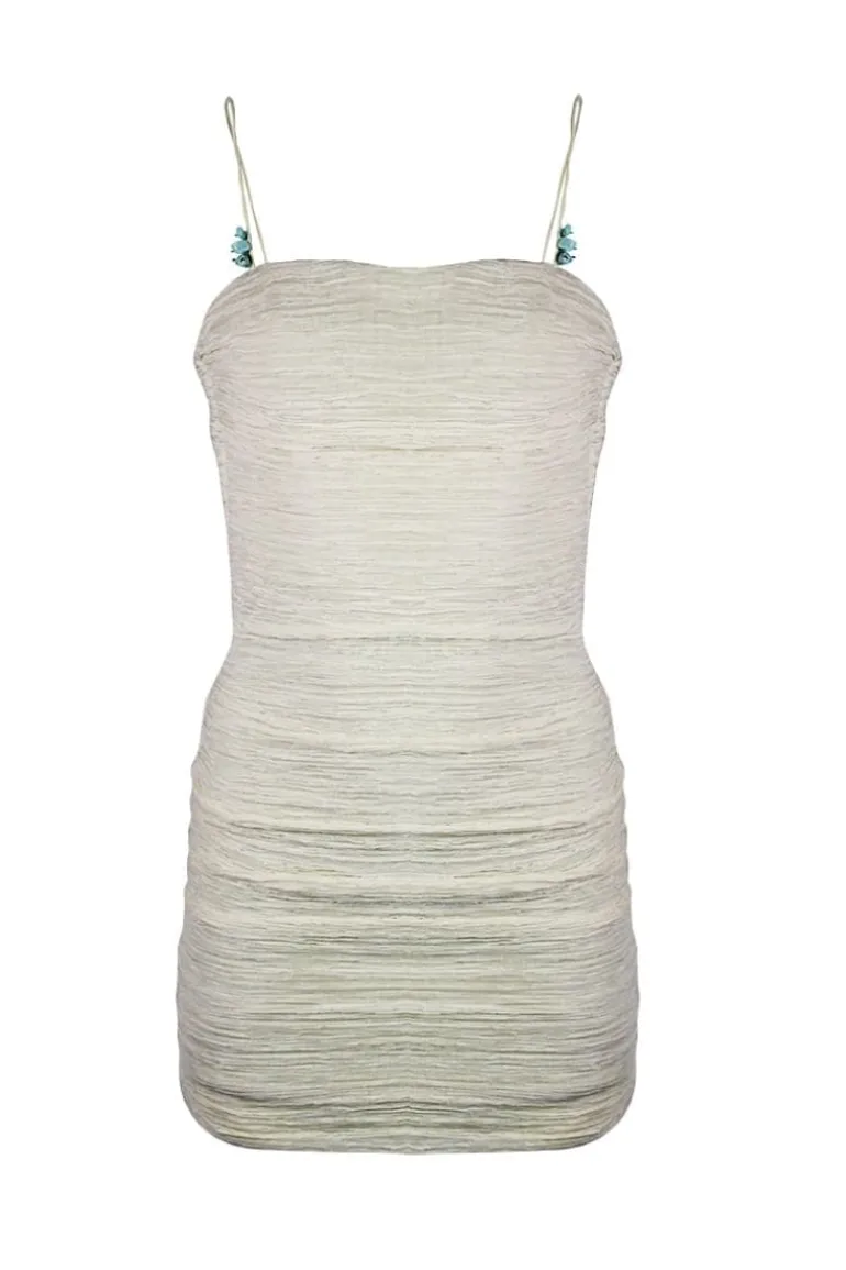 Dresses | Mini Dresses<CULT MIA COZON RUCHED MINI DRESS Off White