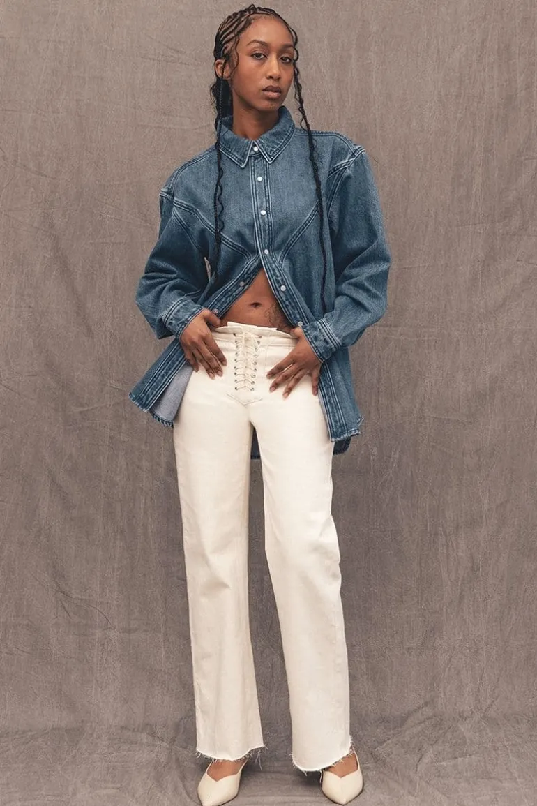 Pants<CULT MIA CREAM MIKEY STRAIGHT LEG JEANS Kent Ave.