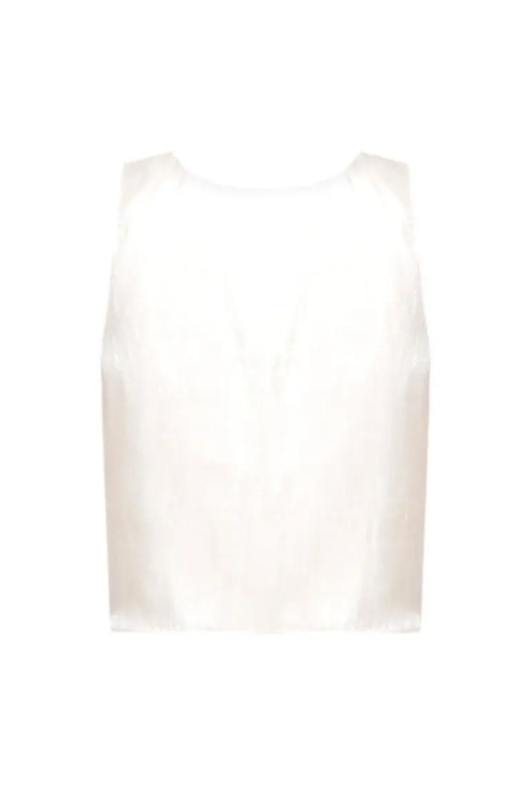 Tops<CULT MIA CROP TOP Cream pearl