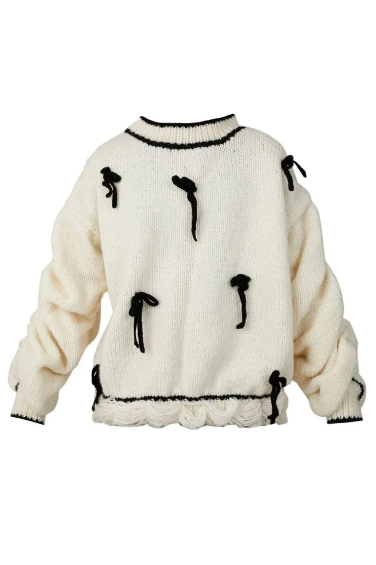 Knitwear<CULT MIA CREAM-CAKE KNITTED SWEATER White