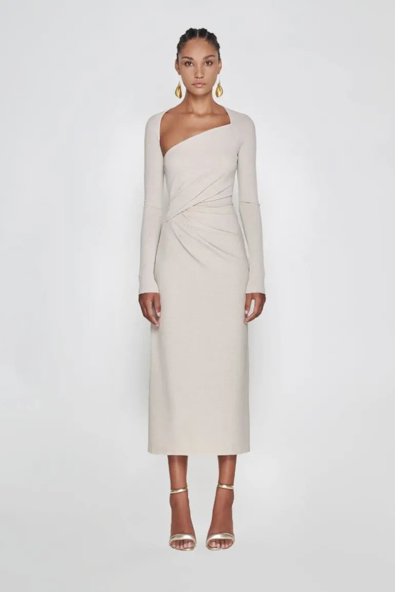 Dresses | Midi Dresses<CULT MIA Y SAND RIBBED KNIT DRESS Cream
