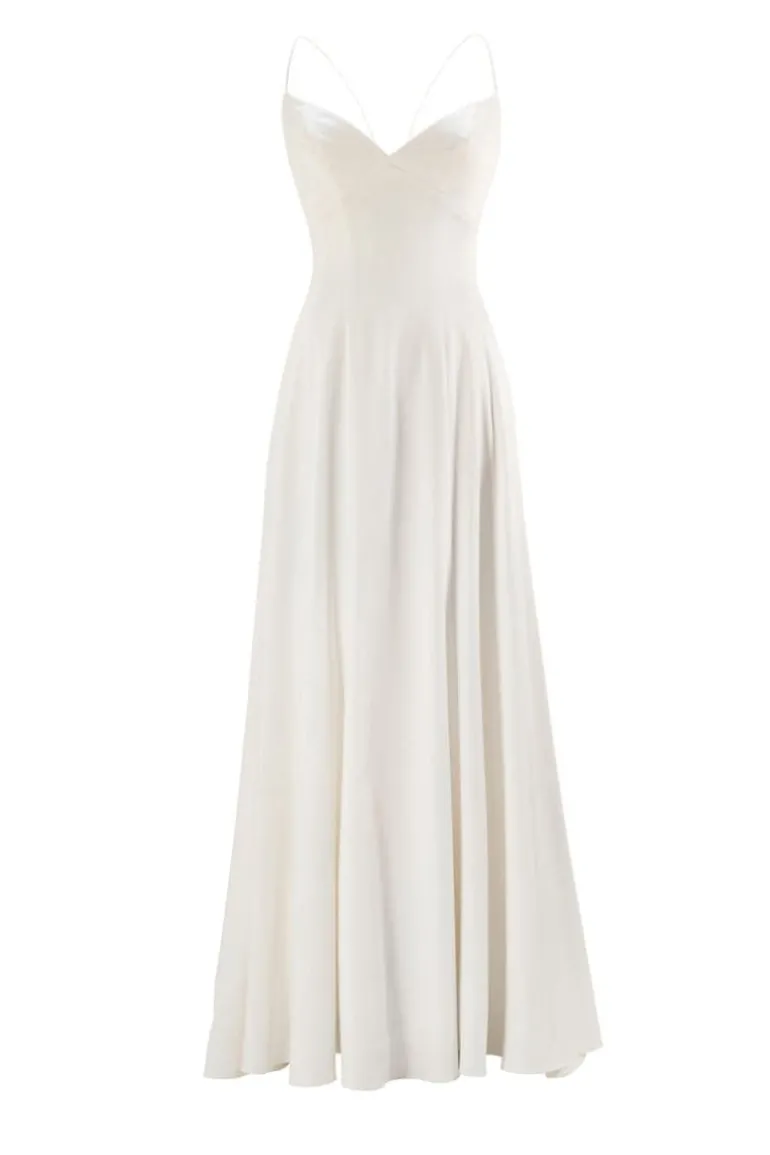 Dresses | Gowns<CULT MIA MINIMALISTIC SIMPLE GOWN Creamy White