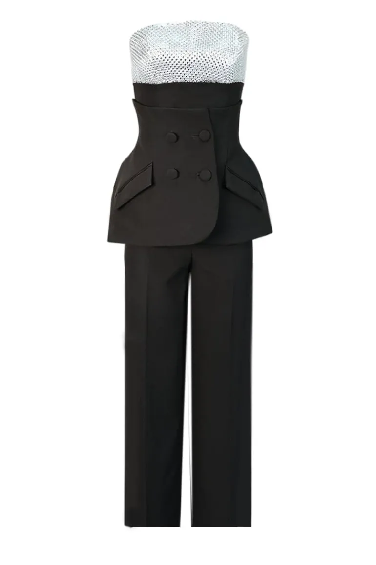 Outfit Sets<CULT MIA CRYSTAL EMBELLISHED THREE-PIECE ENSEMBLE Black