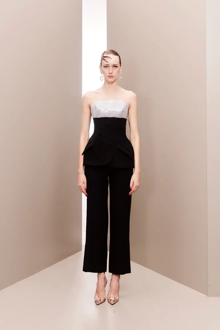 Outfit Sets<CULT MIA CRYSTAL EMBELLISHED THREE-PIECE ENSEMBLE Black