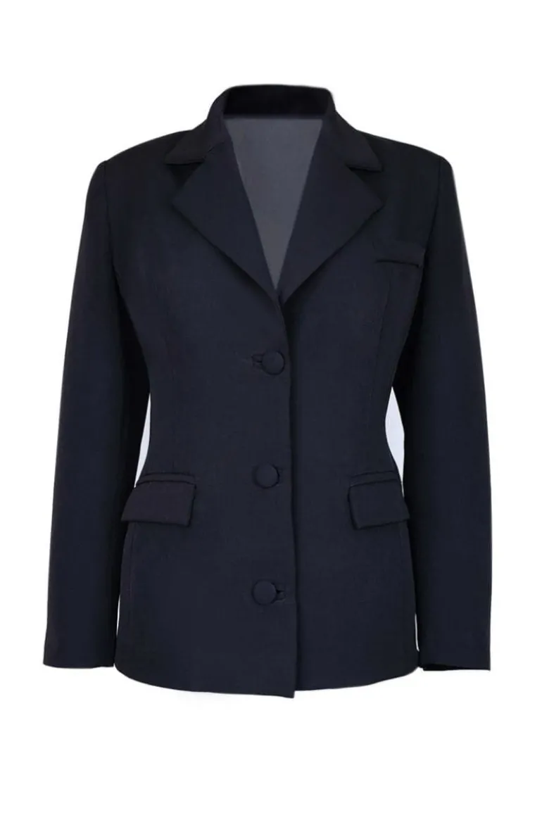 Blazers<CULT MIA CRYSTAL-EMBELLISHED OPEN BACK BLAZER Midnight black