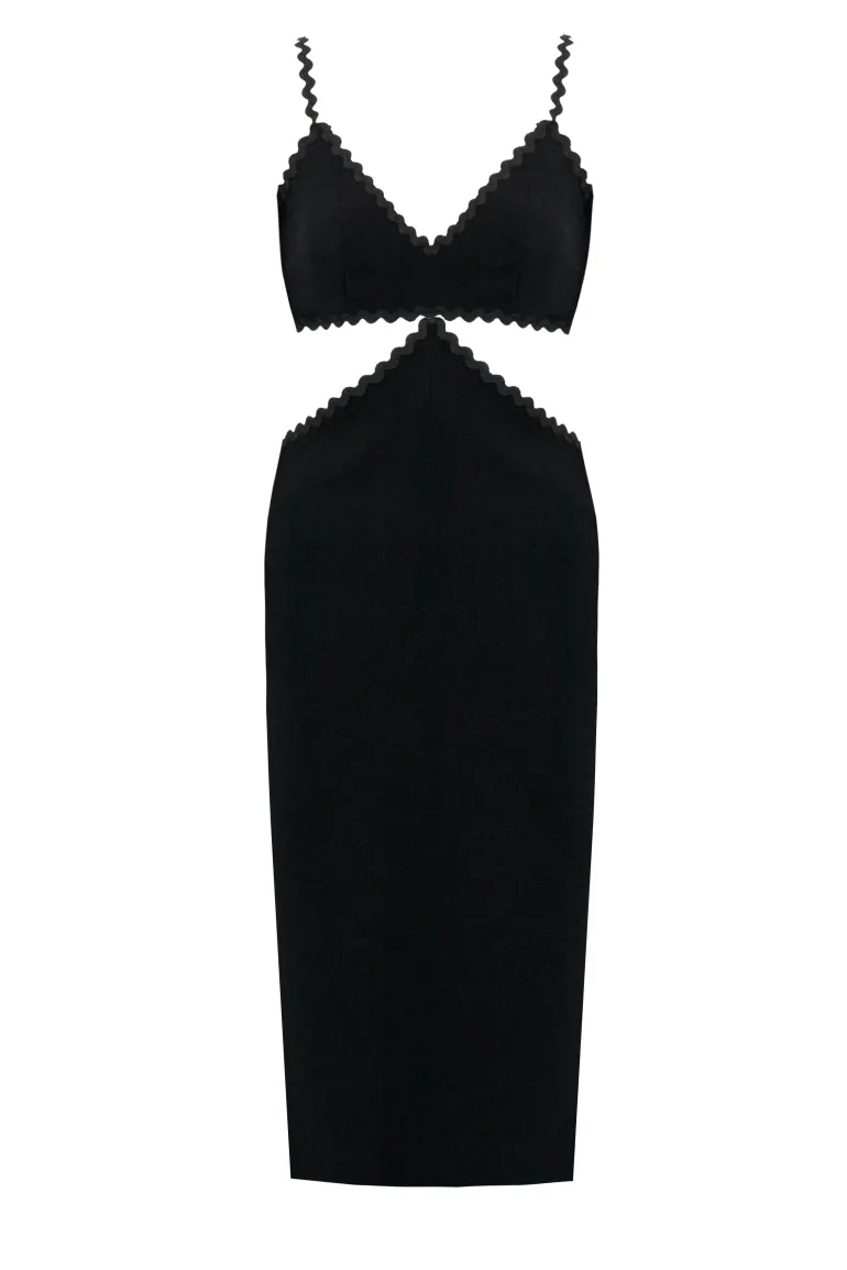Dresses | Midi Dresses<CULT MIA X JC PAJARES CUTOUT CREPE MIDI DRESS Black