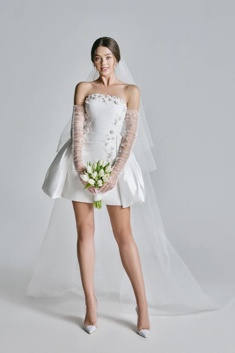 Dresses | Mini Dresses<CULT MIA X LE THANH HOA ANGEL A-LINE MINI DRESS Pearl White