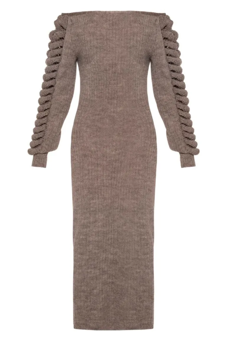 Dresses<CULT MIA X LIYA KNITTED DRESS Almond Frost