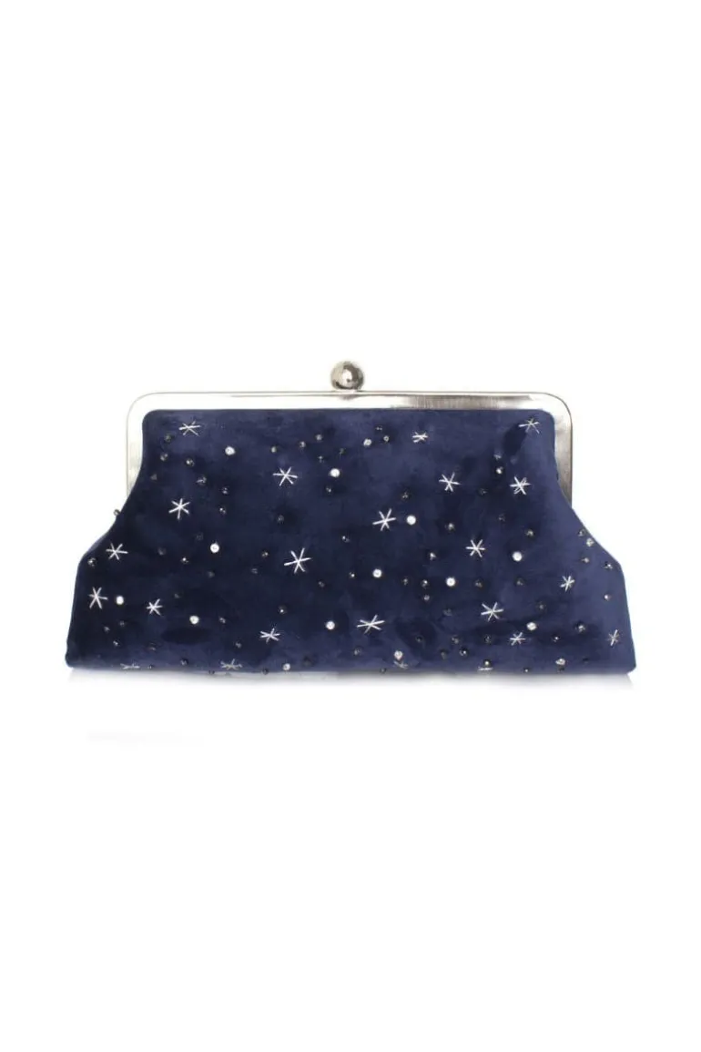 Clutch Bags<CULT MIA CUSTOMIZED VELVET CLUTCH Royal Blue