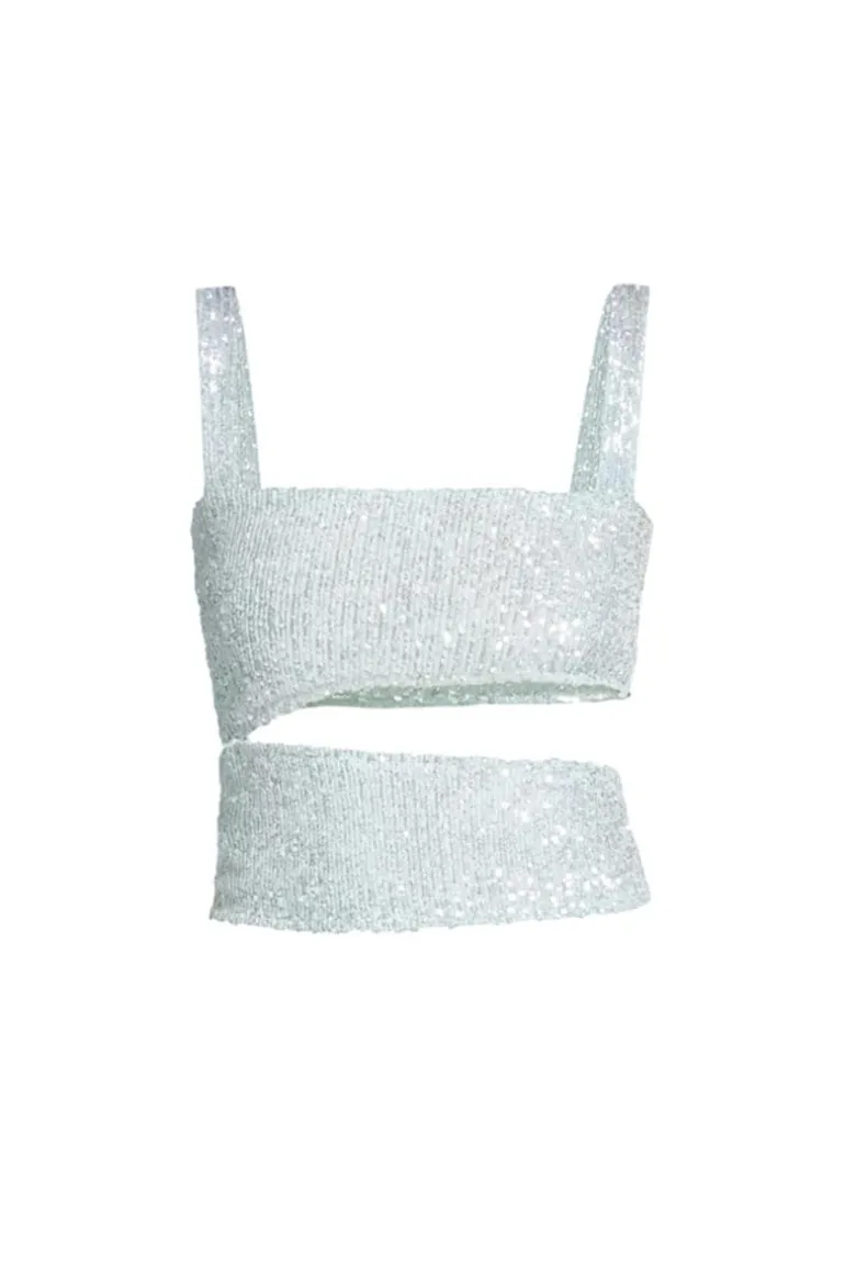 Tops<CULT MIA CUT-OUT CROPPED-TOP