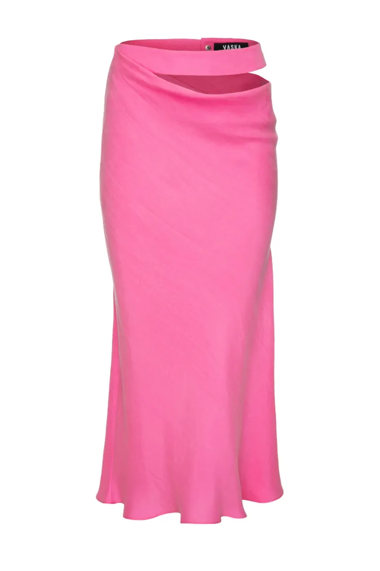 Skirts<CULT MIA CUT-OUT MIDI SKIRT Hot Pink