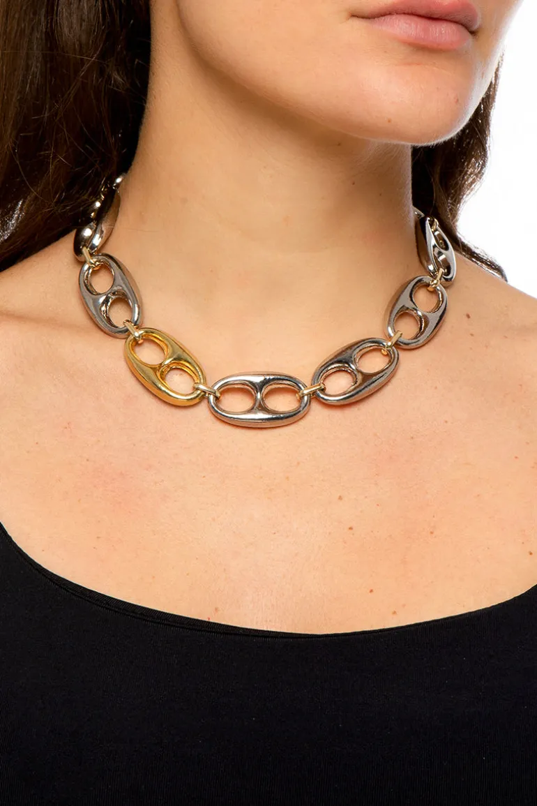 Necklaces<CULT MIA DAFNE CHAIN NECKLACE Silver and Gold