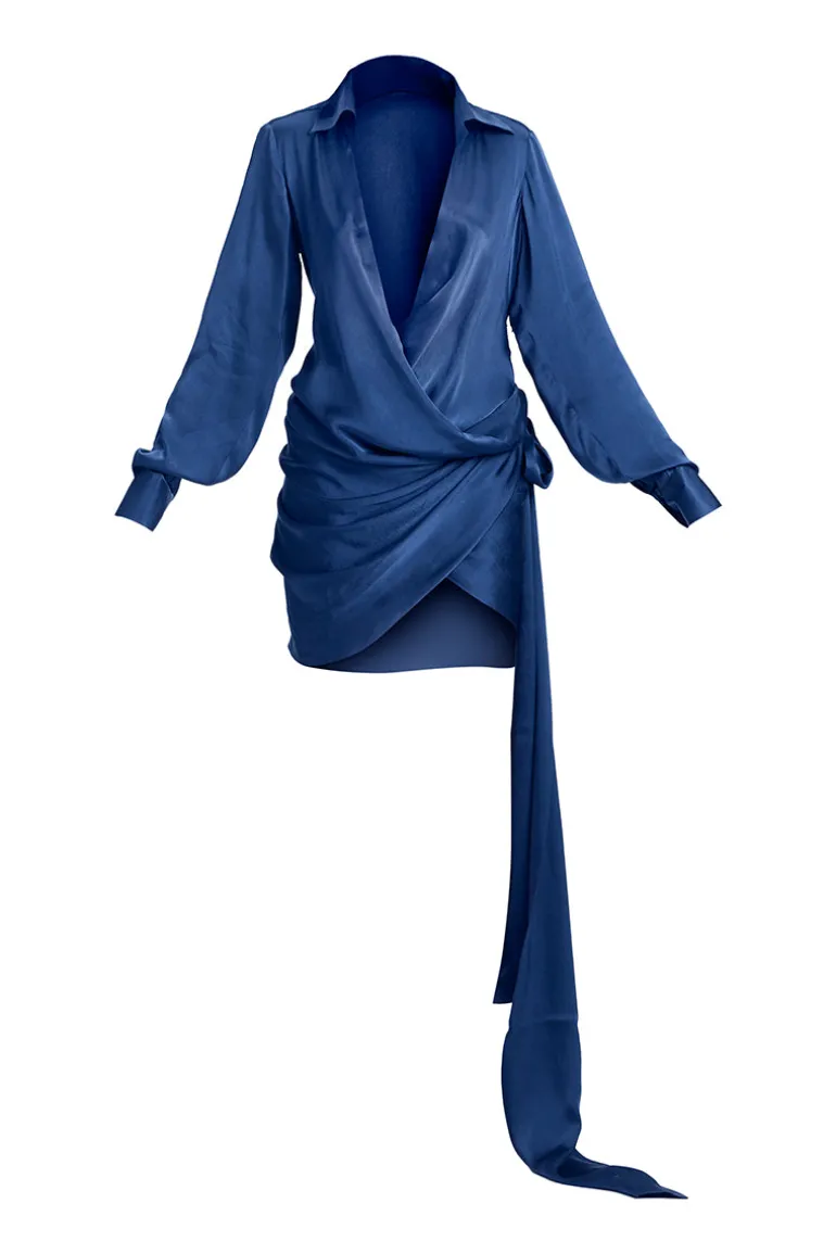 Dresses | Mini Dresses<CULT MIA DARLENE MINI SHIRT DRESS Blue