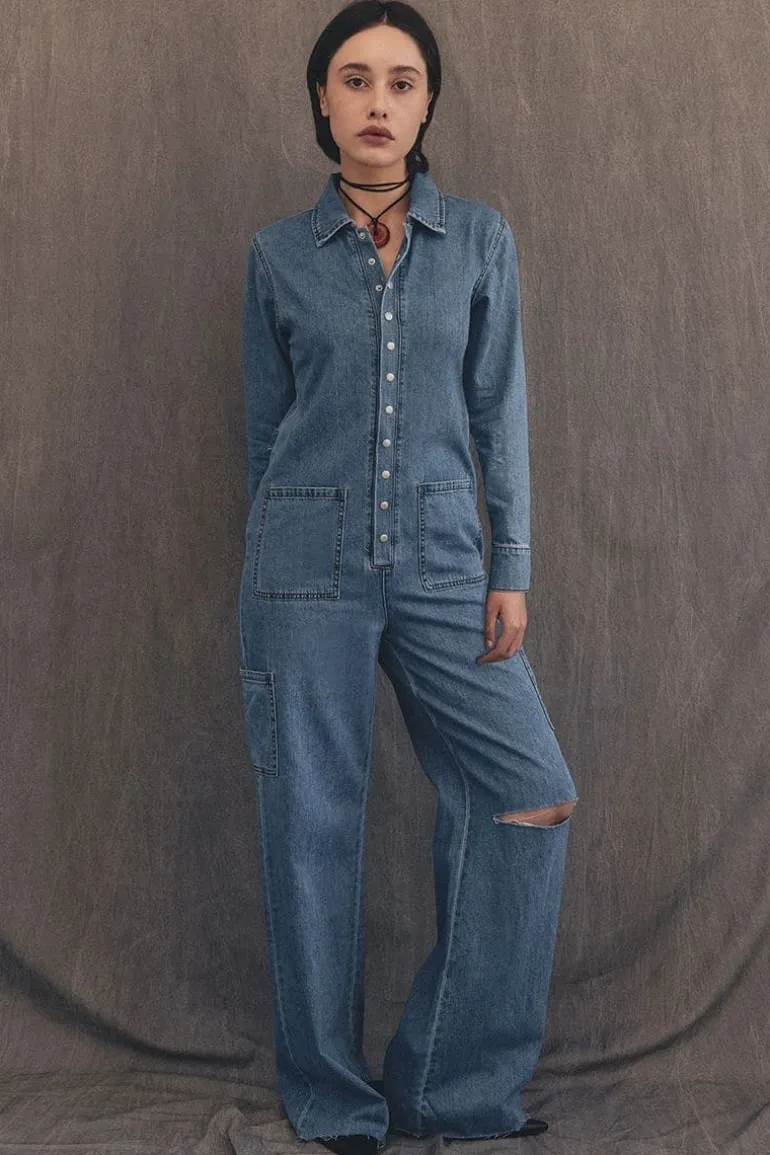 Jumpsuits<CULT MIA DEANNA UNION SQ DENIM JUMPSUIT Union Sq.