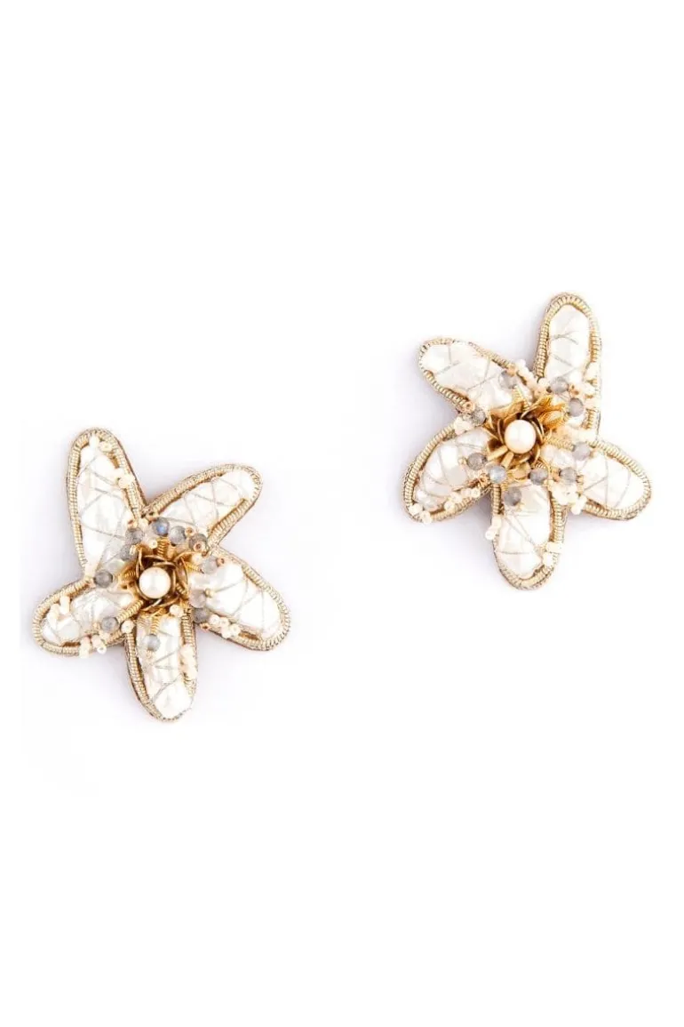 Earrings<CULT MIA DELANA CLIP ON EARRINGS Ivory