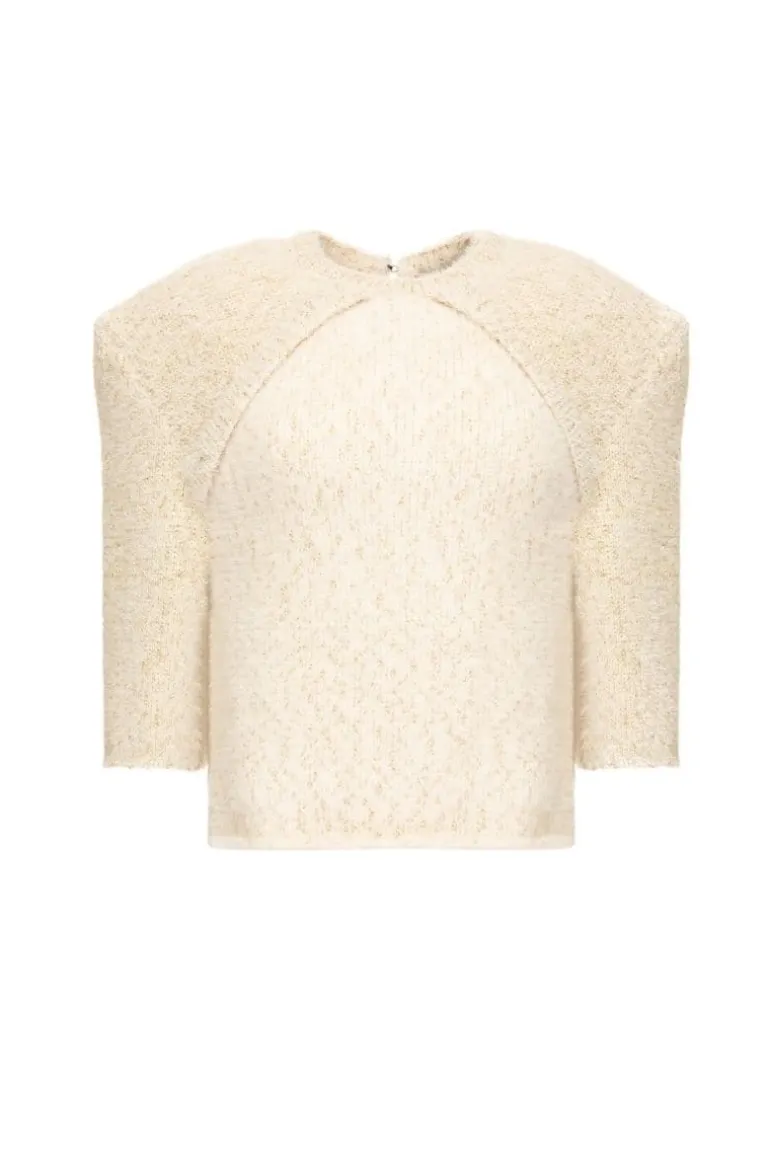 Knitwear<CULT MIA DELILAH BOX SHOULDER SWEATER White