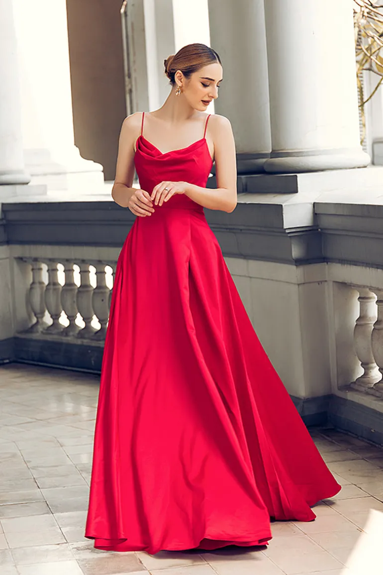 Dresses | Gowns<CULT MIA DIAMOND COWL WRAP GOWN Red