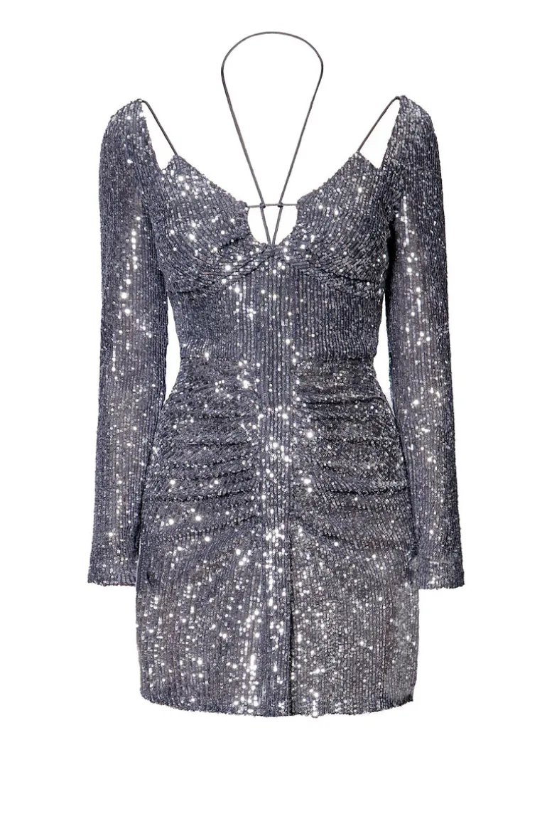 Dresses | Mini Dresses<CULT MIA DIANNA MINI DRESS IN Silver Diamond