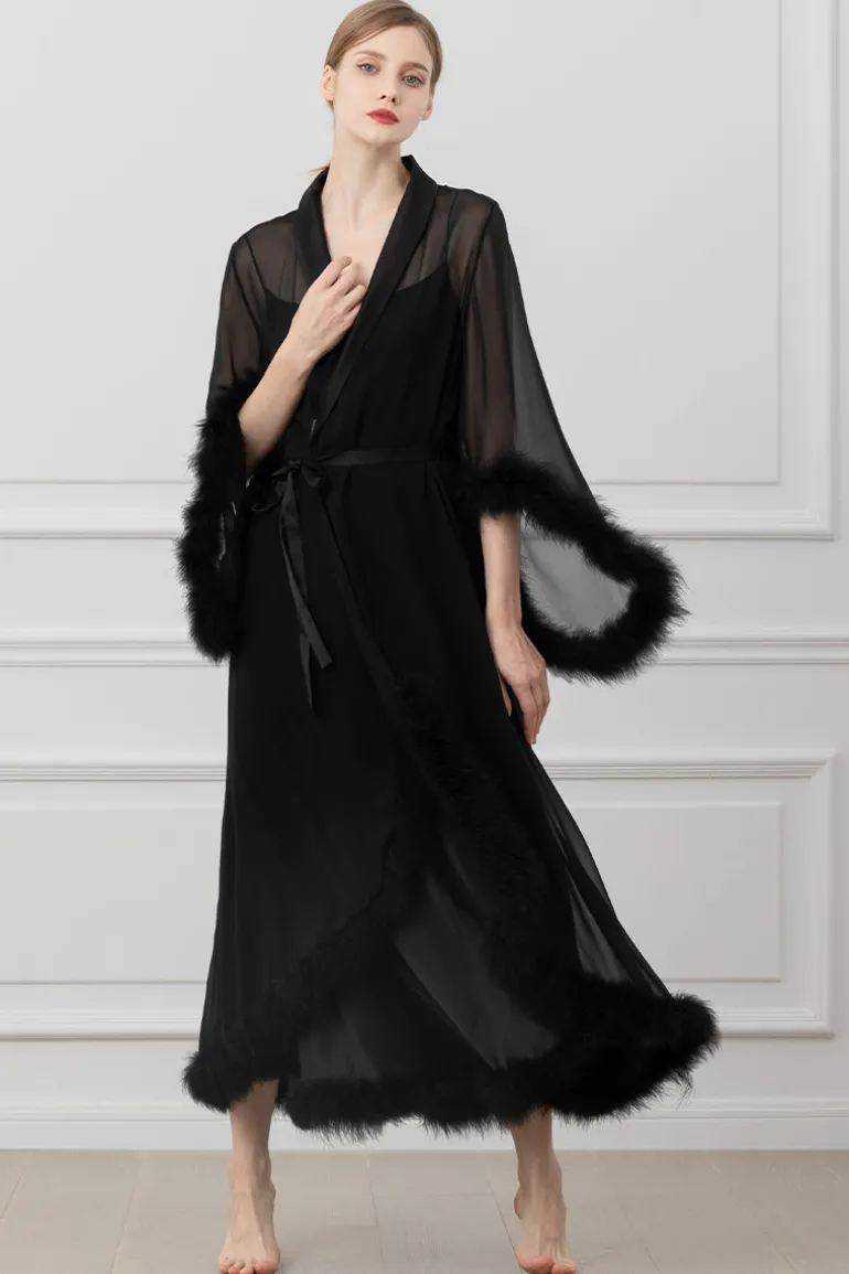 Sleep & Loungewear<CULT MIA DIVA WOMEN'S ROBE IN Black