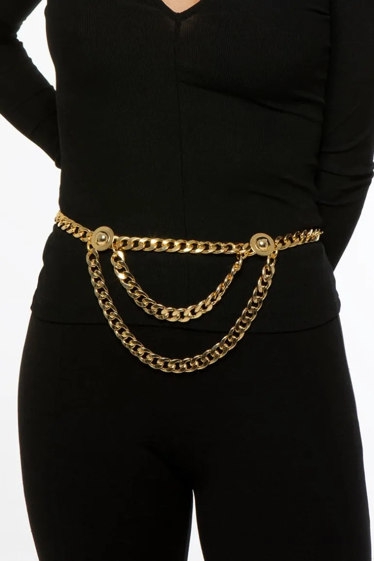 Belts<CULT MIA DONATELLA DOUBLE CHAIN BELT Gold