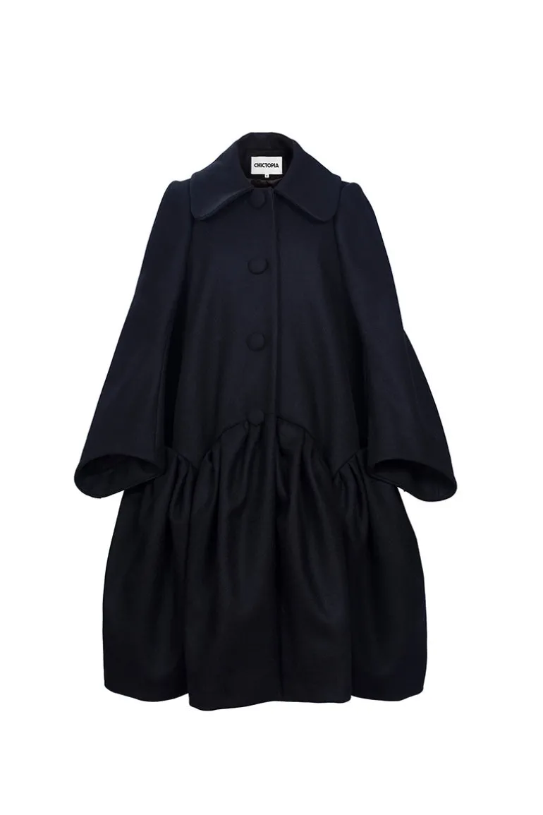 Coats<CULT MIA DORA WOOL COAT Black