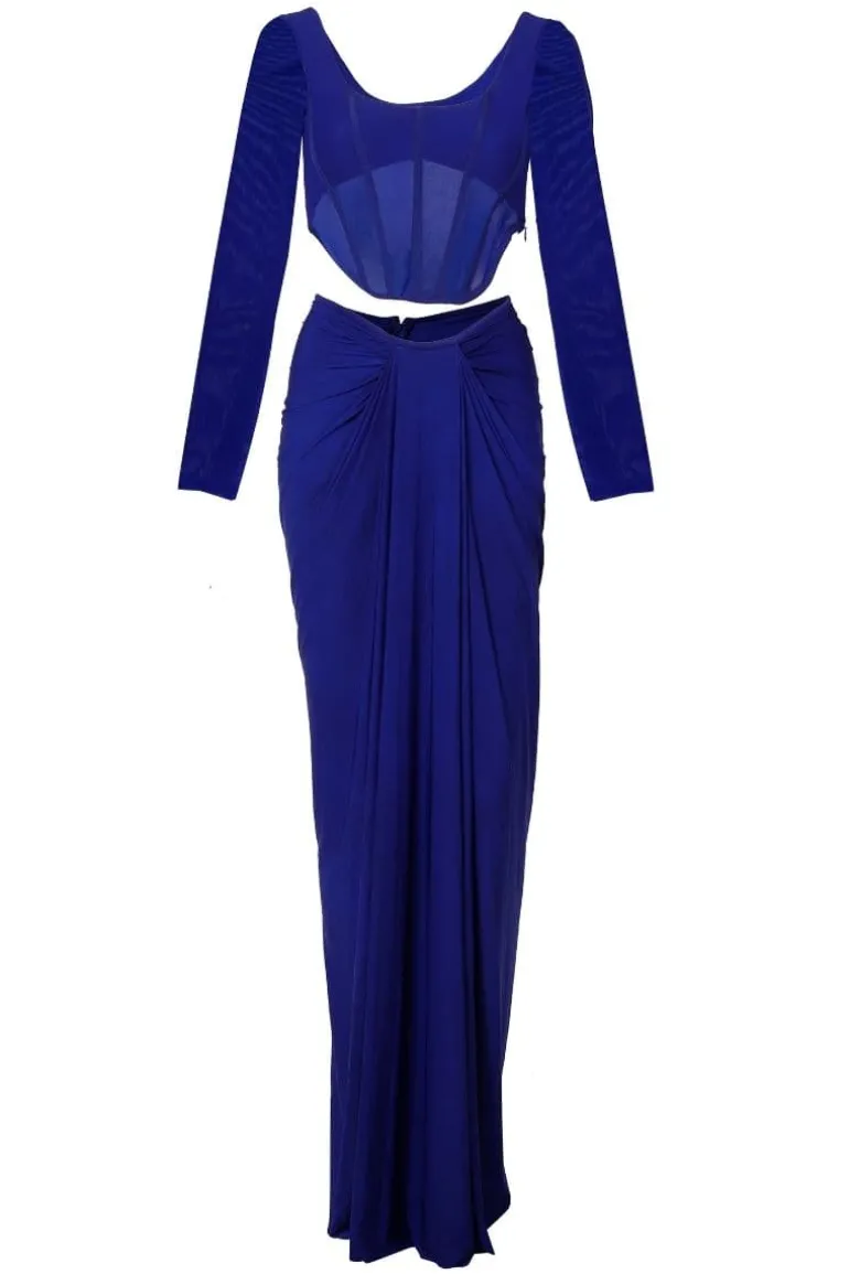 Outfit Sets<CULT MIA DORIS CORSET AND MAXI SKIRT SET Blue