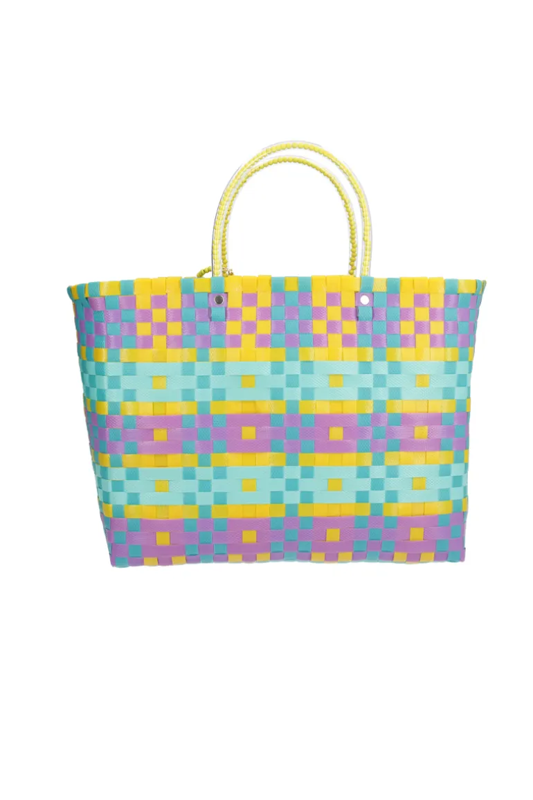 Top Handle Bags<CULT MIA DRAGONFLY ZUNCHO MEDIUM TOTE BAG Yellow, Blue & Purple