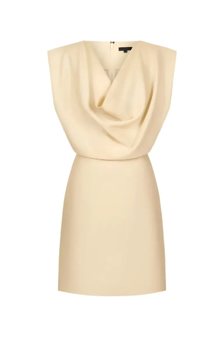 Dresses | Mini Dresses<CULT MIA DRAPED NECK DRESS IN Golden