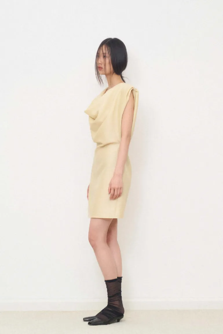 Dresses | Mini Dresses<CULT MIA DRAPED NECK DRESS IN Golden