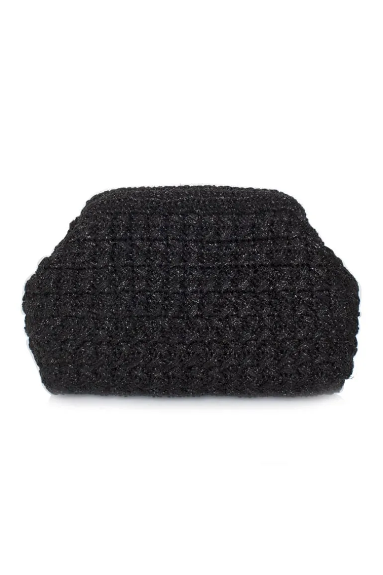 Clutch Bags<CULT MIA ECLIPSE CROCHET LOU CLUTCH Black
