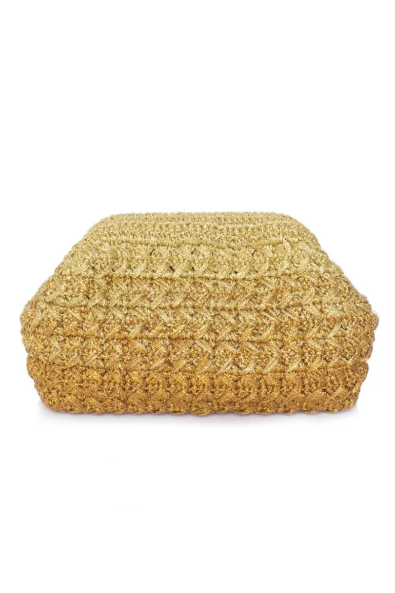 Clutch Bags<CULT MIA ECLIPSE CROCHET LOU CLUTCH Gold
