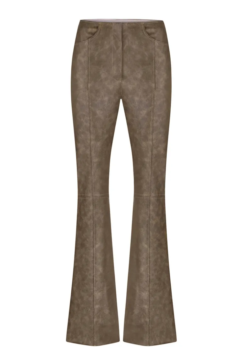 Pants<CULT MIA ECO LEATHER PANTS Green