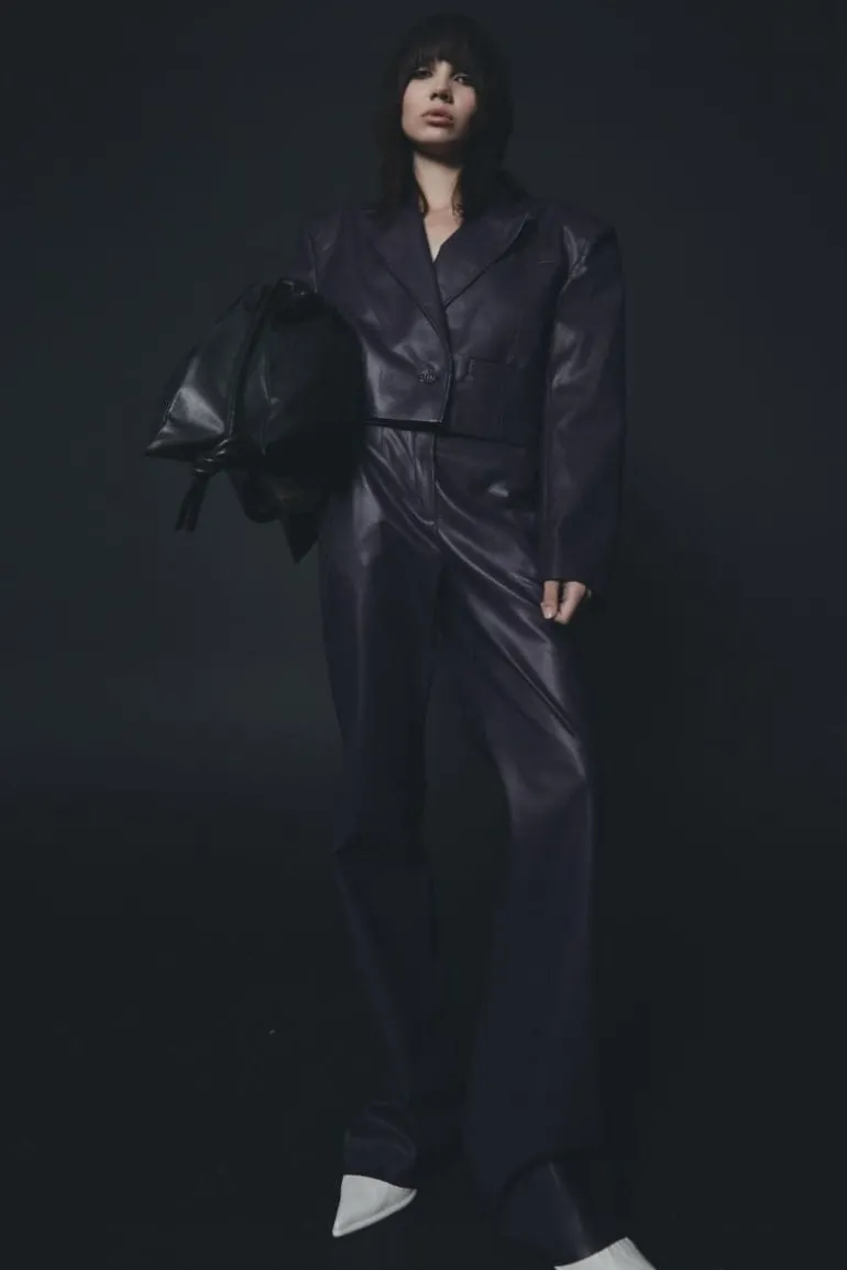 Pants<CULT MIA ECO STRAIGHT LEG PANTS Violet