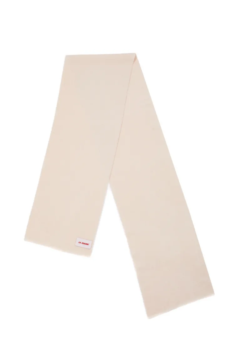 Scarves<CULT MIA EL CLASICO KNITTED SCARF Cream