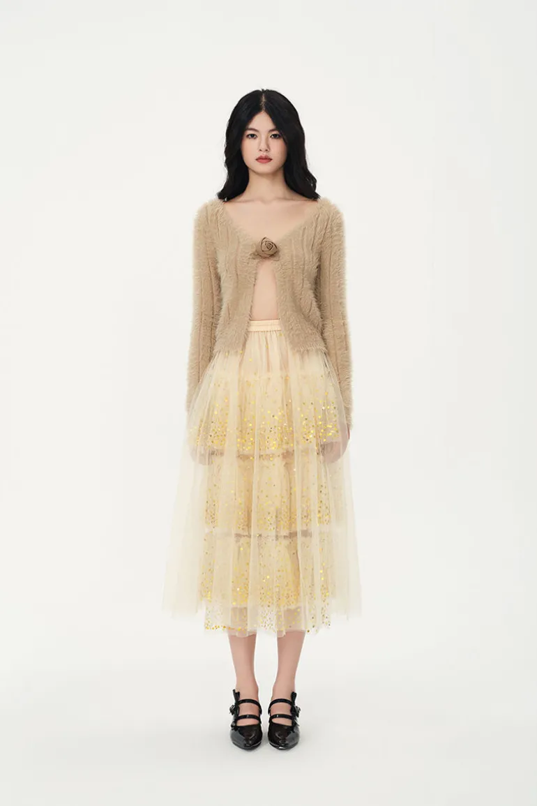 Skirts<CULT MIA ELLEN SKIRT Beige