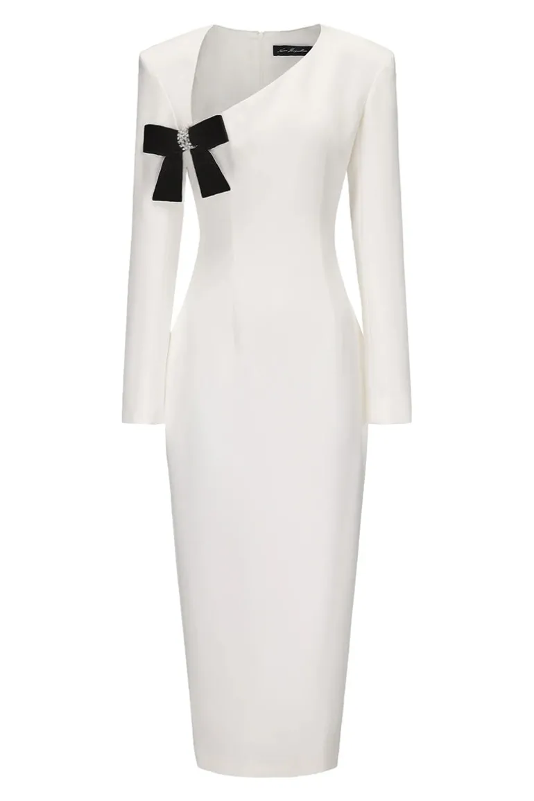 Dresses | Midi Dresses<CULT MIA ELLIE BOW DRESS Off-White