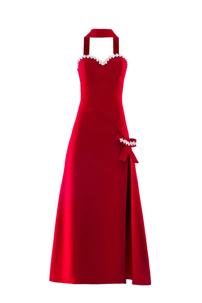 Dresses | Gowns<CULT MIA EMBROIDE BOW-DETAILED DRESS Red