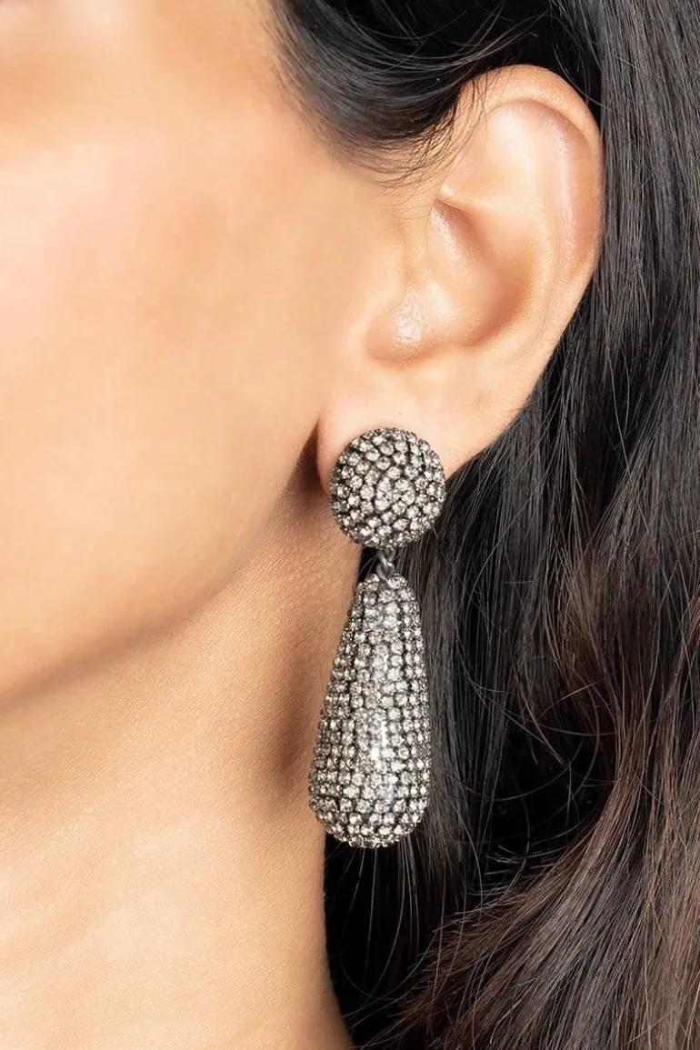 Earrings<CULT MIA EMELY GUNMETAL DROP EARRINGS