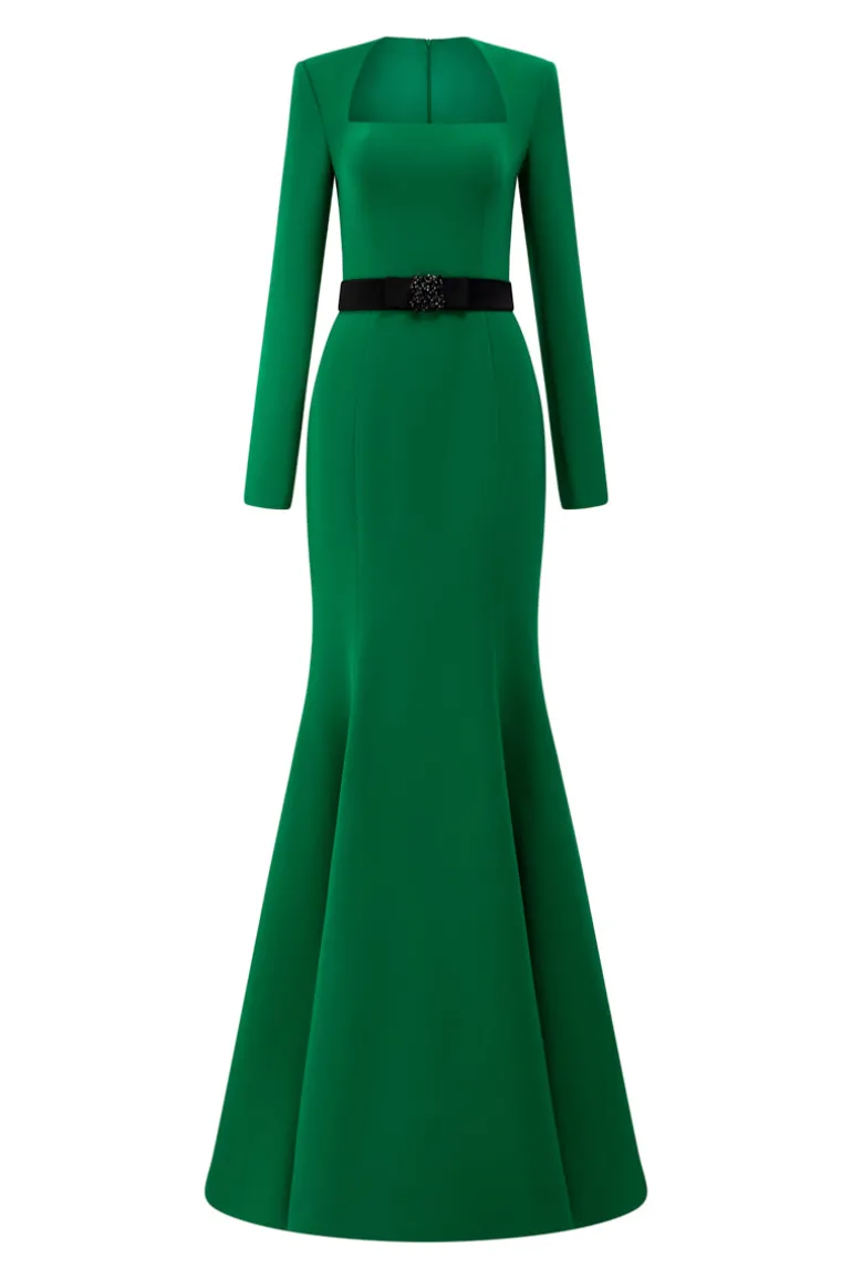 Dresses | Gowns<CULT MIA EMERALD MERMAID EVENING GOWN Green