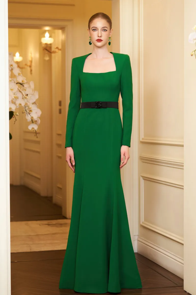 Dresses | Gowns<CULT MIA EMERALD MERMAID EVENING GOWN Green