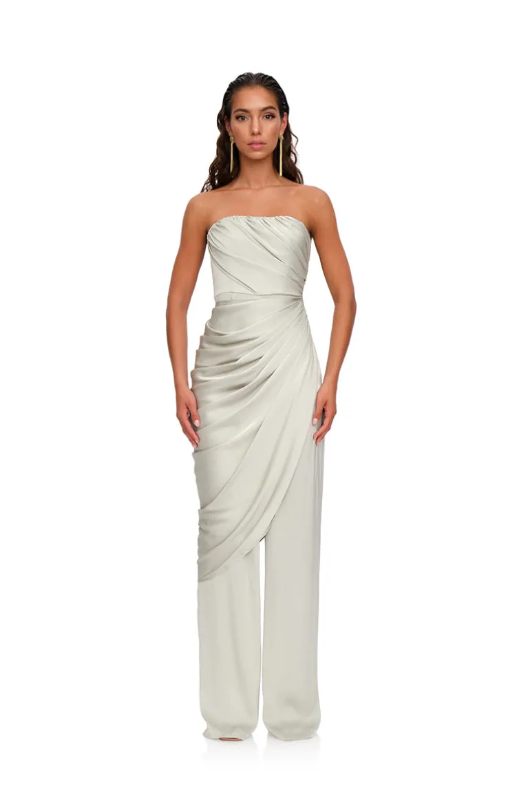 Jumpsuits<CULT MIA ENVO ARCTIC BLUE STRAPLESS JUMPSUIT