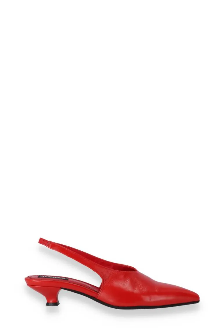 Heels<CULT MIA EROS LEATHER PUMPS IN RED