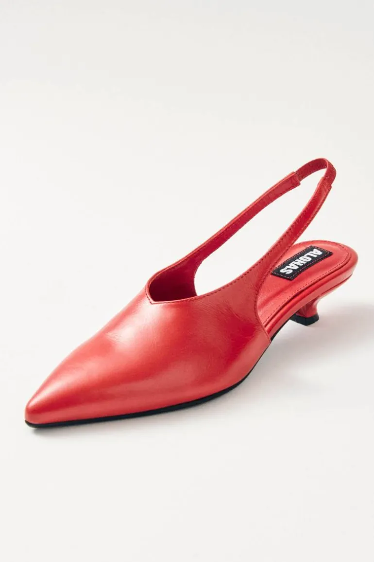 Heels<CULT MIA EROS LEATHER PUMPS IN RED