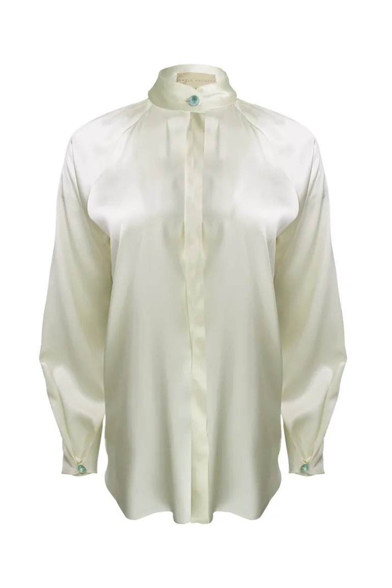 Tops<CULT MIA ESFERA SILKY WHITE BLOUSE Off White